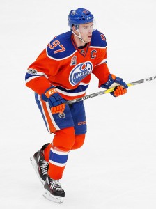 Mar 12, 2017; Edmonton, Alberta, CAN; Edmonton Oilers forward Connor McDavid (97) skates against the Montreal Canadiens at Rogers Place. Mandatory Credit: Perry Nelson-USA TODAY Sports