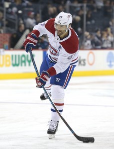 Nov 4, 2017; Winnipeg, Manitoba, CAN; Montreal Canadiens left wing Max Pacioretty (67) warms up during the pre-game before a game against the Winnipeg Jets at Bell MTS Centre. Mandatory Credit: James Carey Lauder-USA TODAY Sports