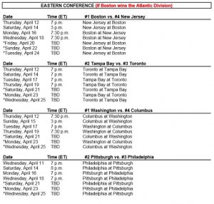 nhl lightning schedule